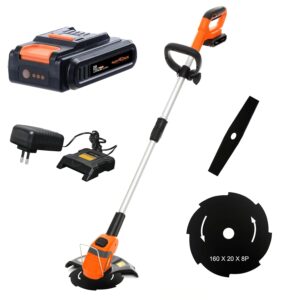 Neptune GT-20 2 in 1 Cordless Grass Trimmer & Brush Cutter with 2000mAh Battery and Sharp Blades Telescopic Electric Lawn Mower Weed Eater Cutting Machine for Gardening