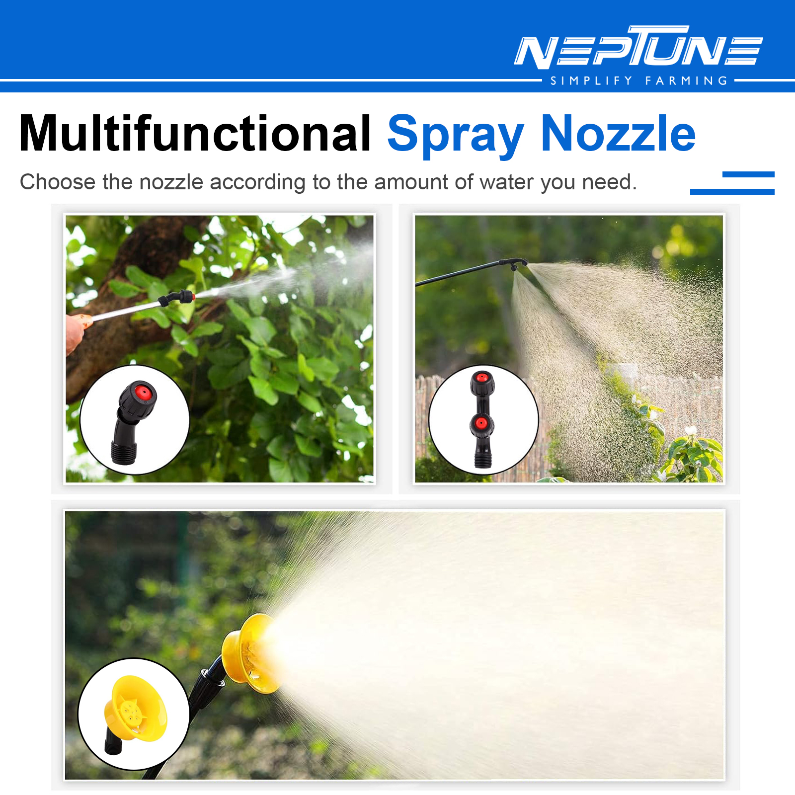 Neptune Hariyali-08, Knapsack Manual Hand Operated Garden Sprayer 16 Liter Suitable For Garden, Agriculture Spraying - Image 3