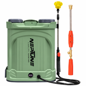 Neptune Knapsack Lithium Battery Sprayer 12V x 12Amp Double Motor | High Pressure Spray Gun up to 20 Ft Spray | 18 Liter Tank | Ultra Lightweight Garden Sprayer with 4 Nozzles Ideal for Agriculture & Garden Spraying