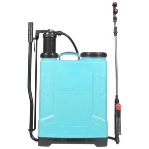 Neptune NF-07 Manual Knapsack Sprayer 16L Tank, Hand Operated Spray Pump, Telescopic Lance & 3 Nozzles for Agriculture & Gardening